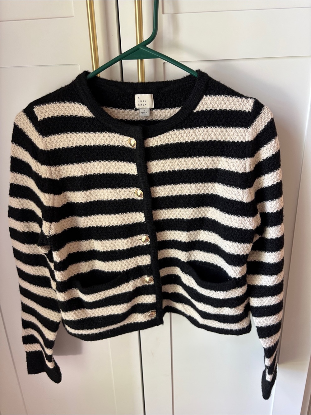 A New Day striped lady jacket cardigan size small
